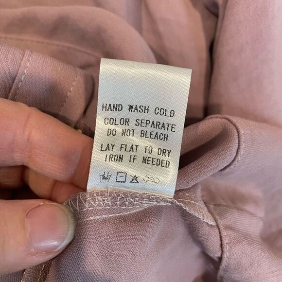 Betsey's Boutique Shop Light Purple Button Front Blouse Size L - Picture 6 of 7